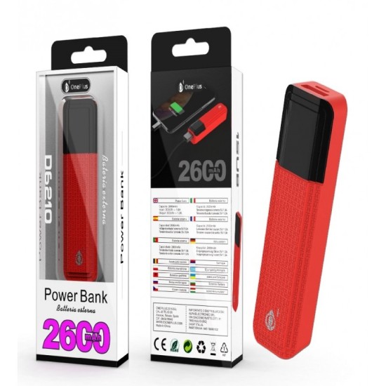 POWER BANK ONEPLUS D6210 2600MAH RED POWER BANK ONEPLUS D6210 2600MAH RED